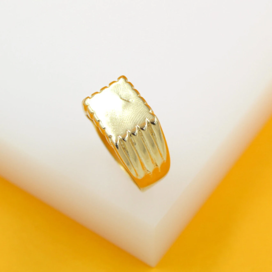 18k Gold Filled Square Men's Ring