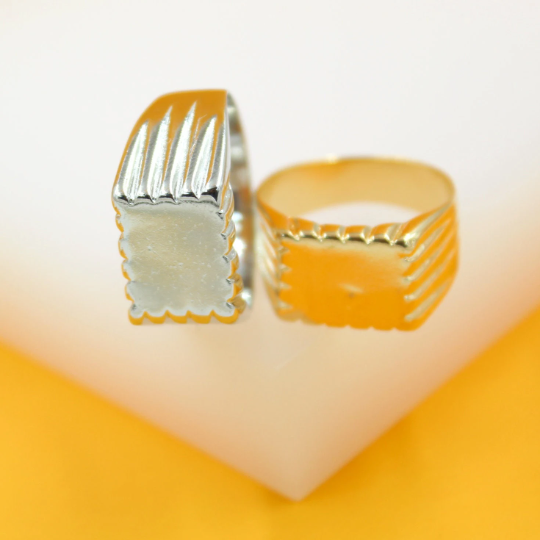 18k Gold Filled Square Men's Ring