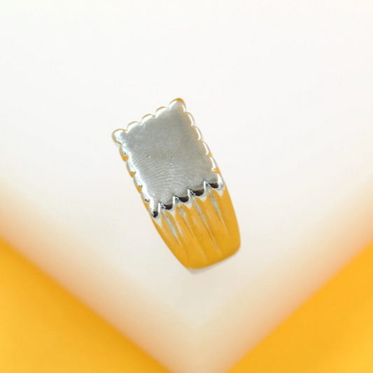 18k Gold Filled Square Men's Ring